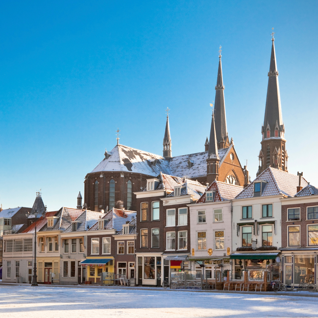 Delft in de winter