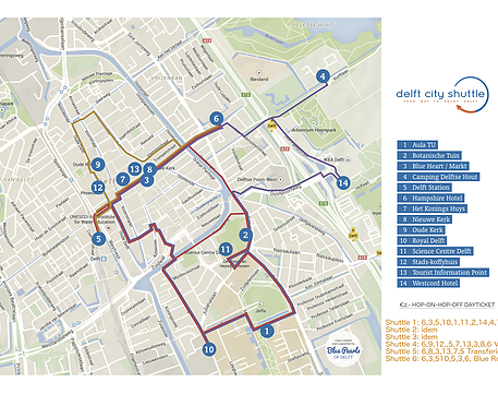 Delft City Shuttle route